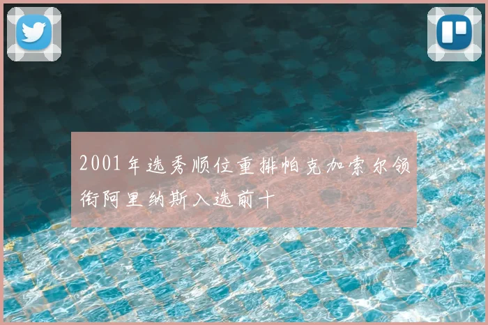 2001年选秀顺位重排帕克加索尔领衔阿里纳斯入选前十