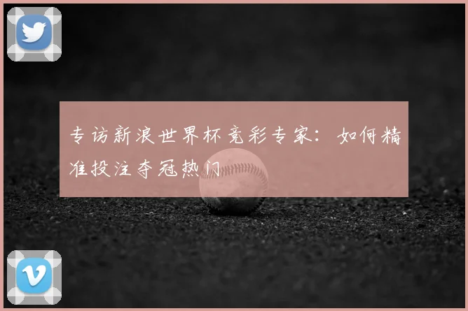 专访新浪世界杯竞彩专家：如何精准投注夺冠热门