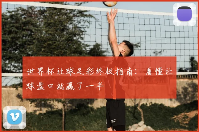 世界杯让球足彩终极指南：看懂让球盘口就赢了一半